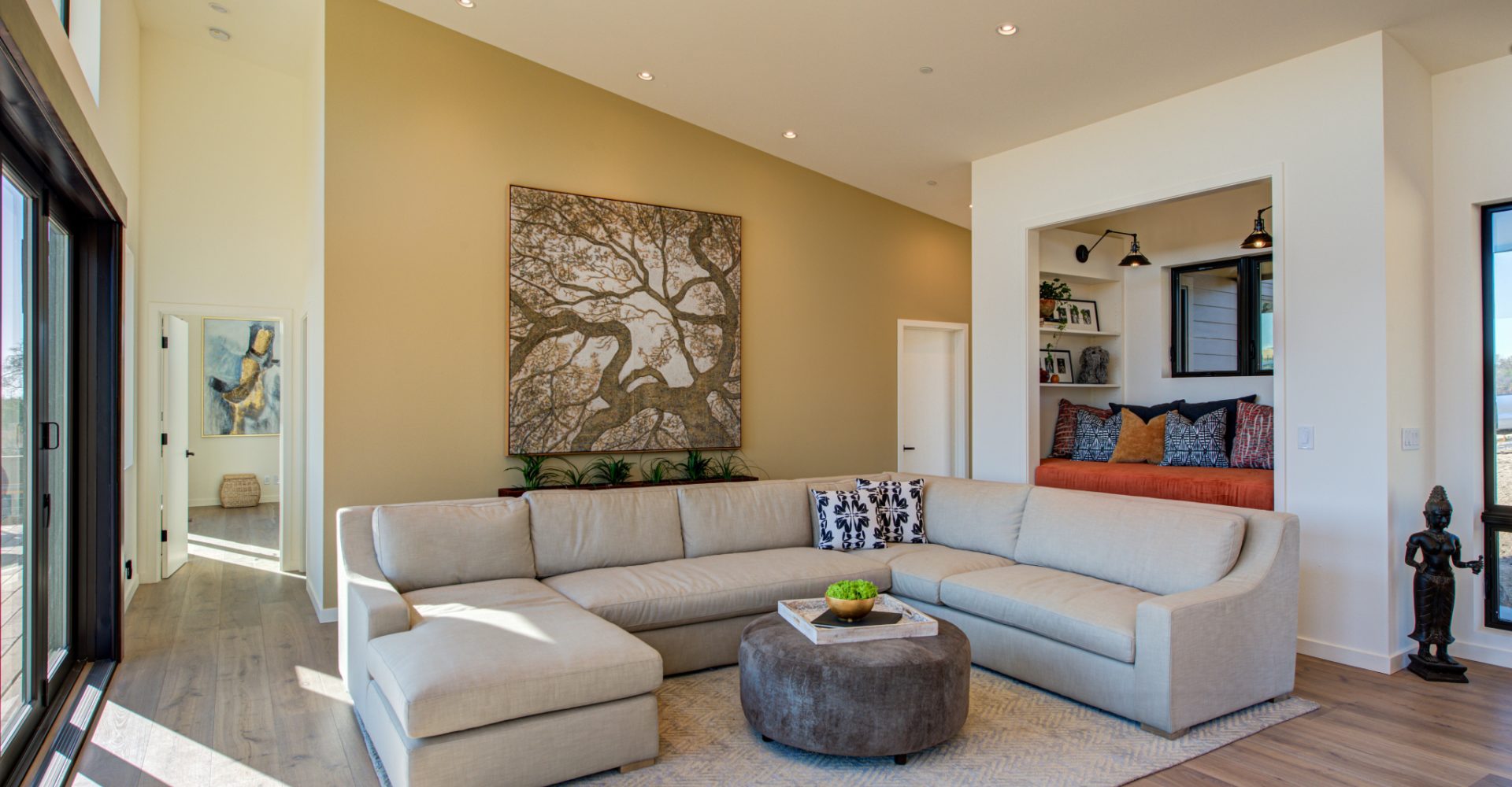 Custom living room remodel interior by Sonoma County home builder LEFF Design Build.