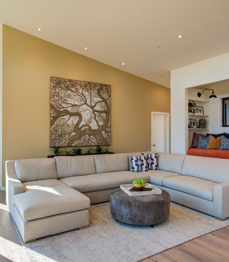 Custom living room remodel interior by Sonoma County home builder LEFF Design Build.